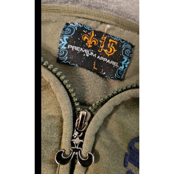 i5 apparel Large Green 1/4 zip Fleece Aspen Colorado Logo Sweatshirt Jacket - Picture 10 of 11